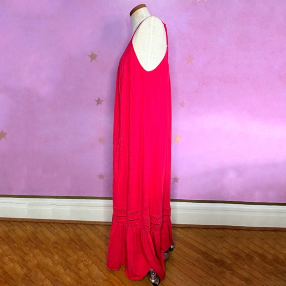 Anthropologie Tiered Maxi Dress Sundress Women’s Sm Saturday Sunday Trudie Pink - Picture 3 of 12